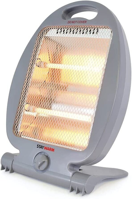 Portable Halogen Electric Heater – 400W/800W Quartz Instant Heat, Compact with Overheat Protection for Home & Office