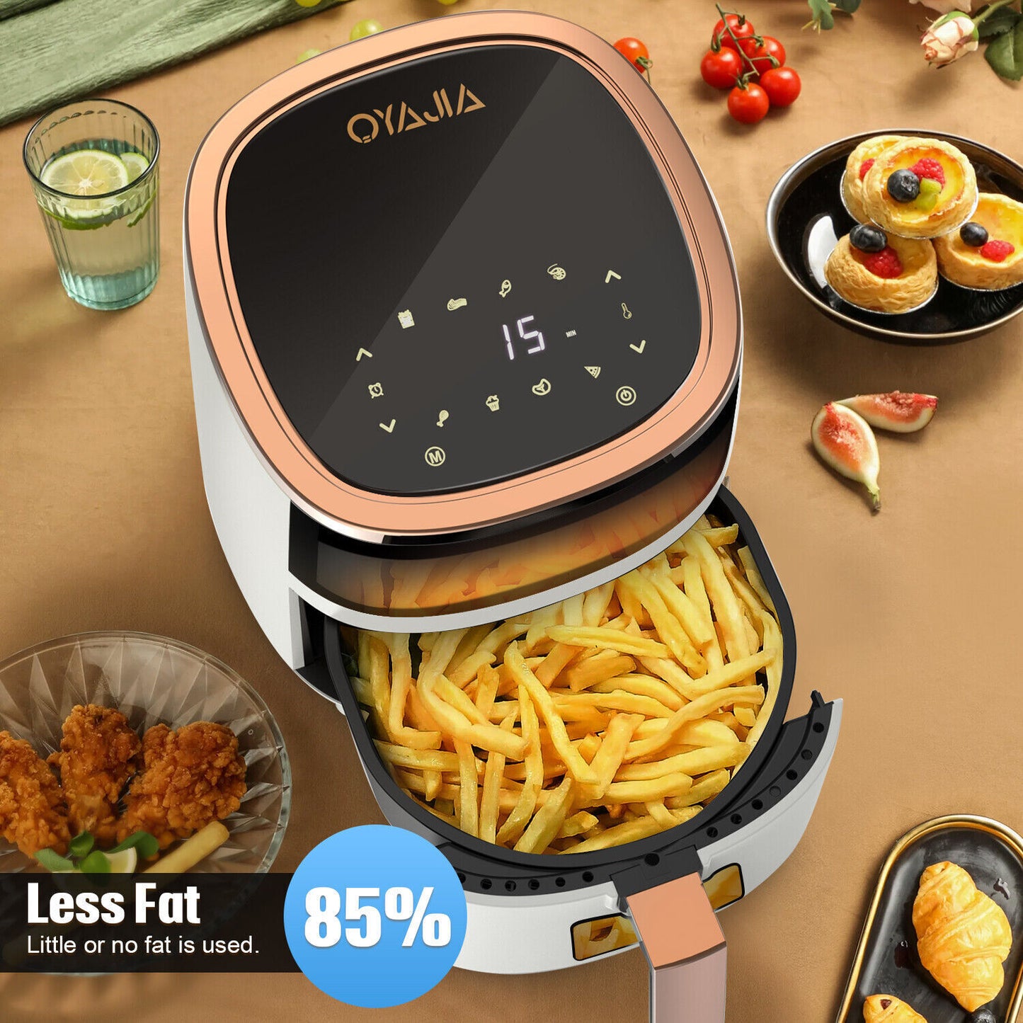 DBL MAX 5L Transparent Digital Air Fryer – Healthy Cooking Redefined!