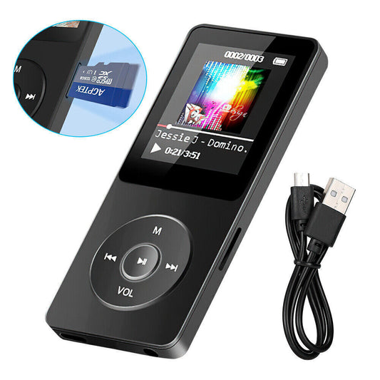 Support 128GB Bluetooth MP4/MP3 Lossless Music Player with FM Radio and Recorder – Ideal for Sports & On-the-Go