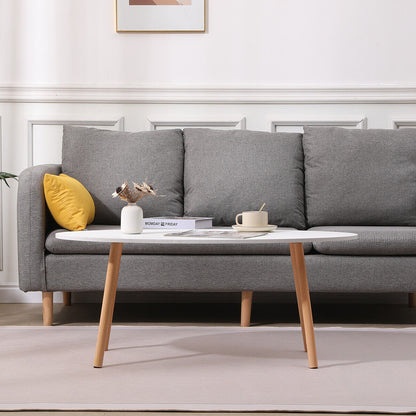 Modern White Simple Coffee Table - Sofa Side Table, End Table for Living Room