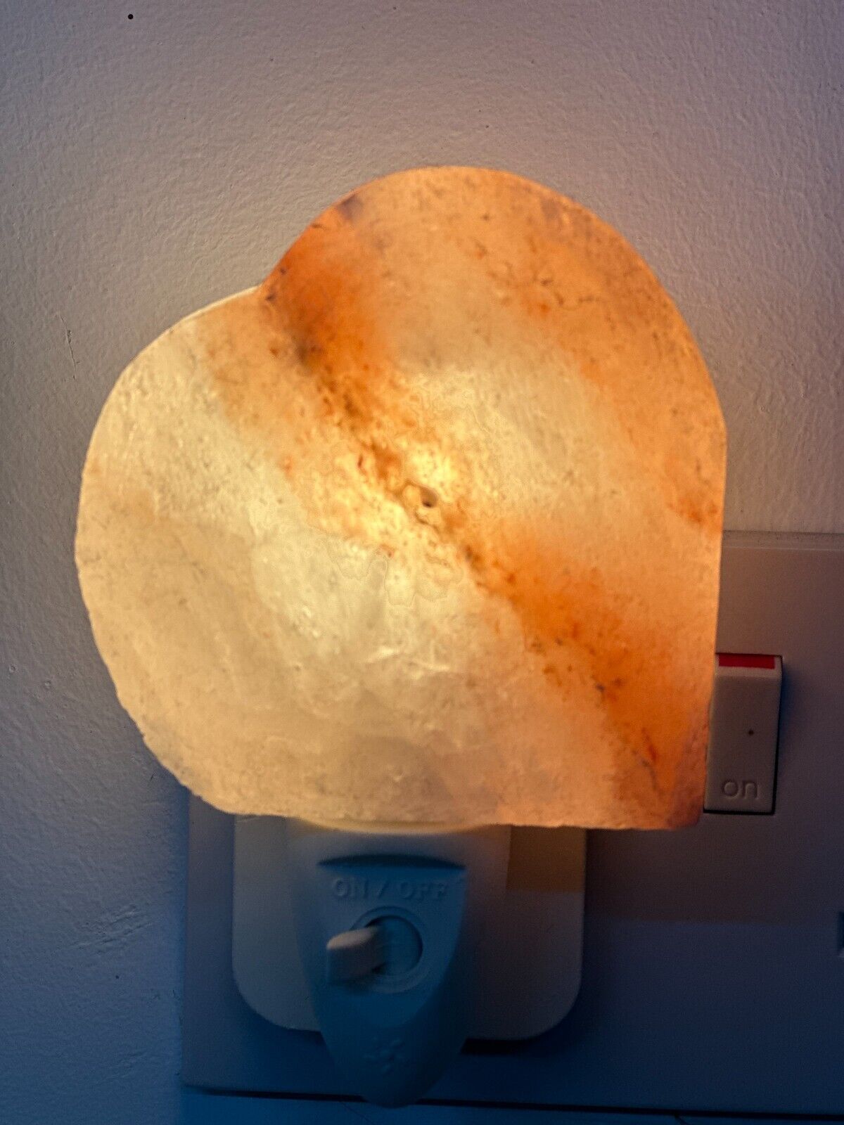 Himalayan Salt Wall Lamp Plug in Night Light Air Purifier Ball , Hart & Natural