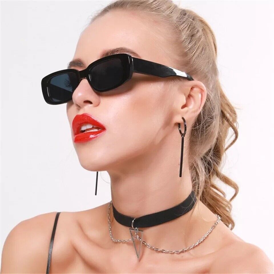 Fashion Retro Y2K Rectangle Sunglasses Shades Sun Glasses Women UV400