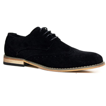Mens New Faux Suede Lace up Casual Formal Office Work Lace up Brogues Shoes Size