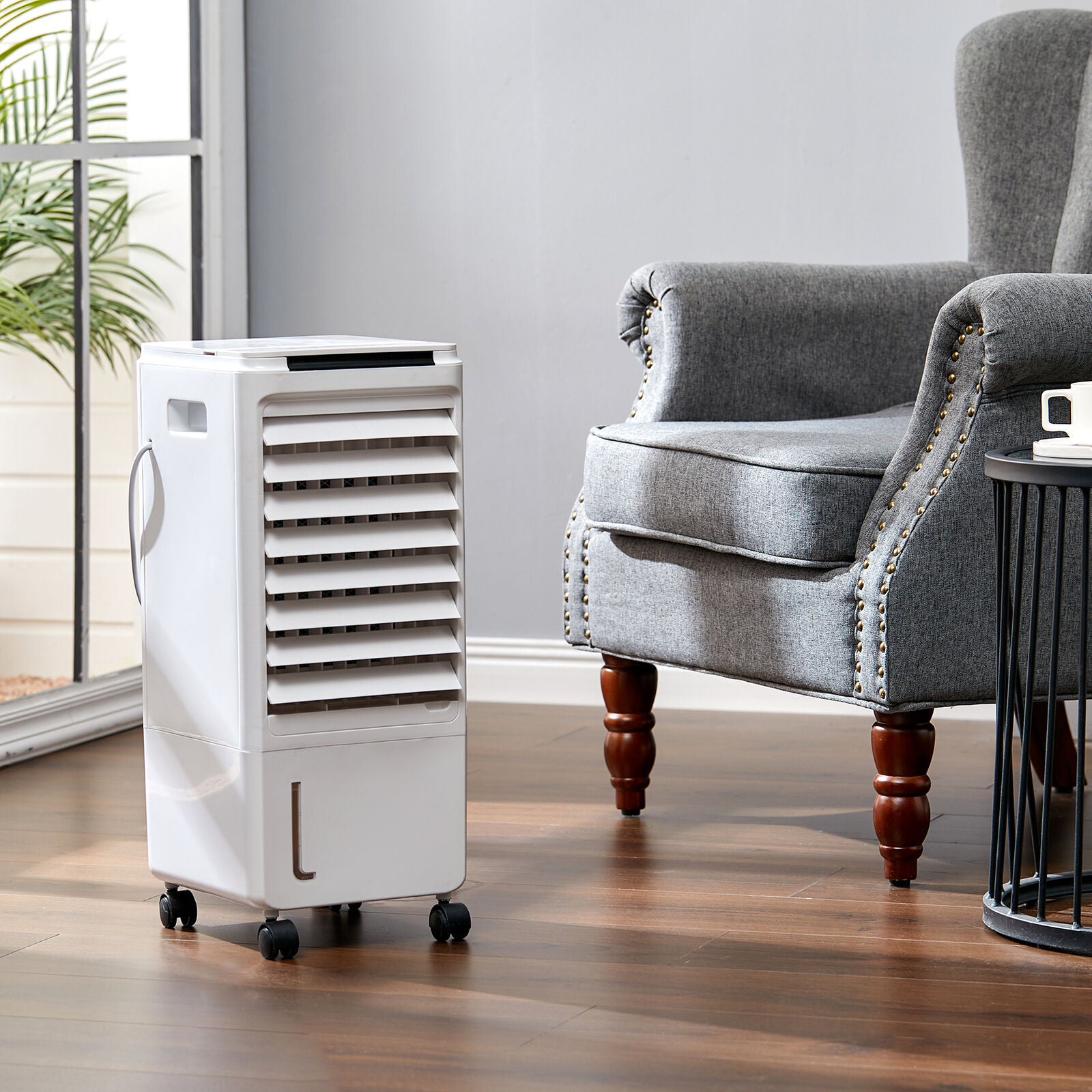 7L Portable Air Cooler Fan with Remote Control – Ice Cold Air Conditioning Unit with LED Display, Adjustable Speeds & Timer – Humidifier & Cooling System for Home or Office (80W)