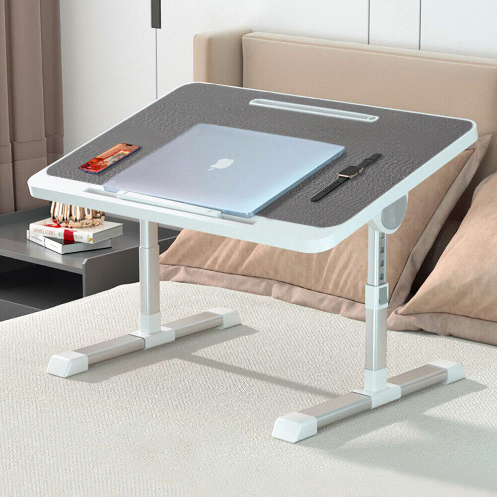 Adjustable Folding Laptop Table Desk with USB Socket – Portable Bed Tray for Sofa, Couch, and Workstation Use