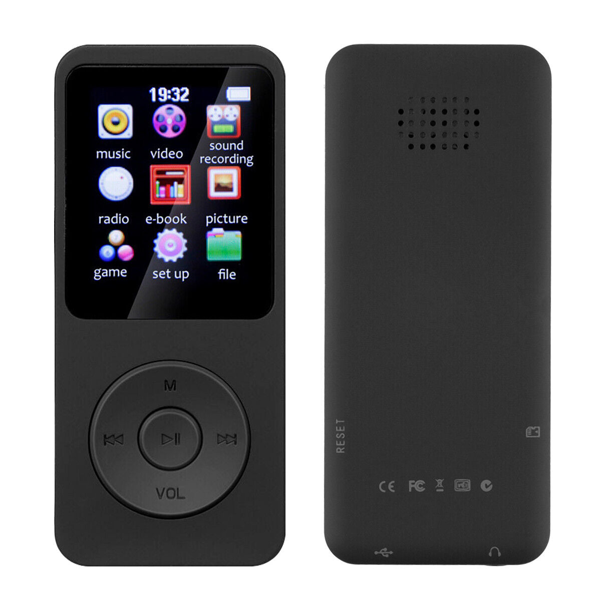 Portable Bluetooth MP4/MP3 Lossless Hi-Fi Music Player with FM Radio and Recorder