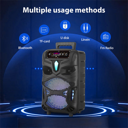 Portable Bluetooth Speaker Subwoofer with Bass Sound System for Parties – Comes with Mic