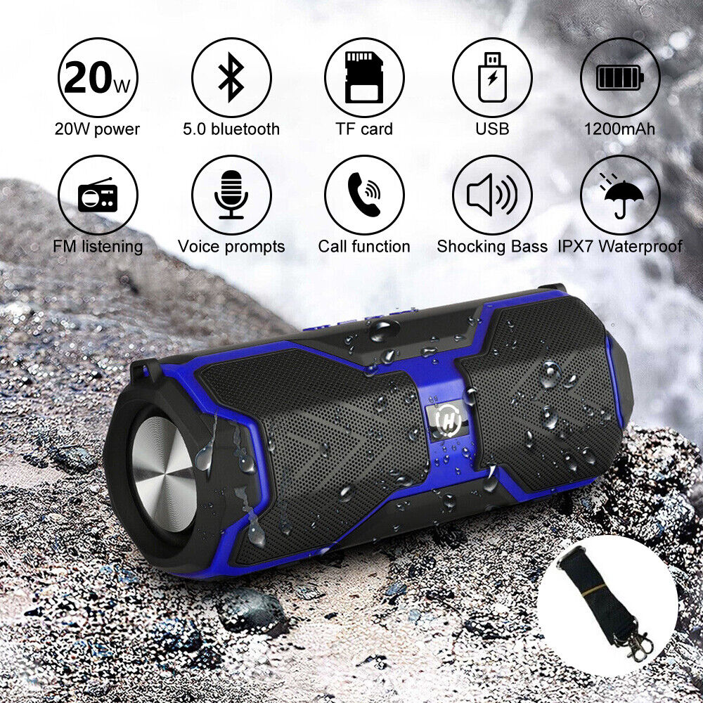 High Bass Ultra Loud Bluetooth Speakers Portable Wireless Speaker Outdoor Party