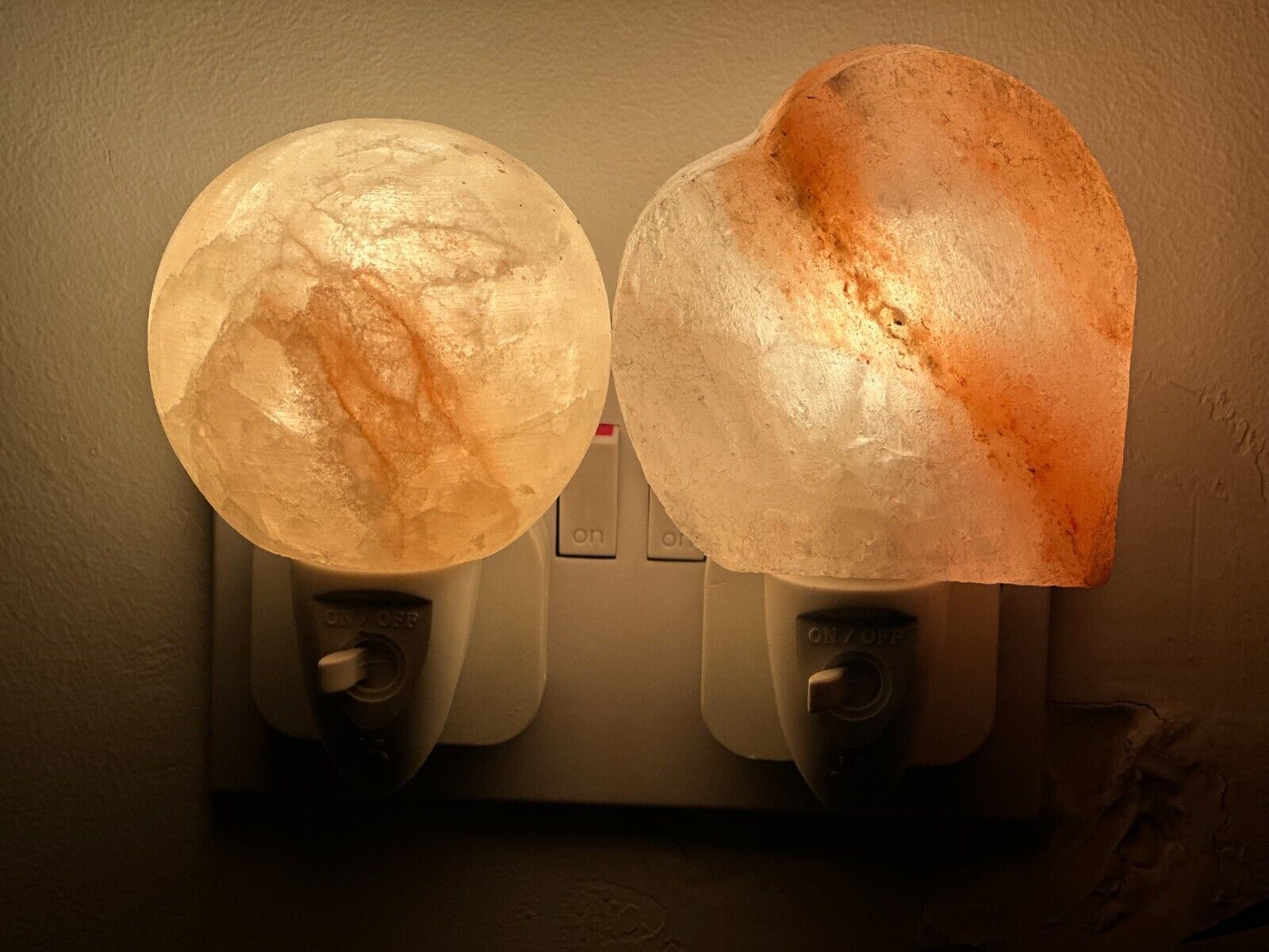 Himalayan Salt Wall Lamp Plug in Night Light Air Purifier Ball , Hart & Natural