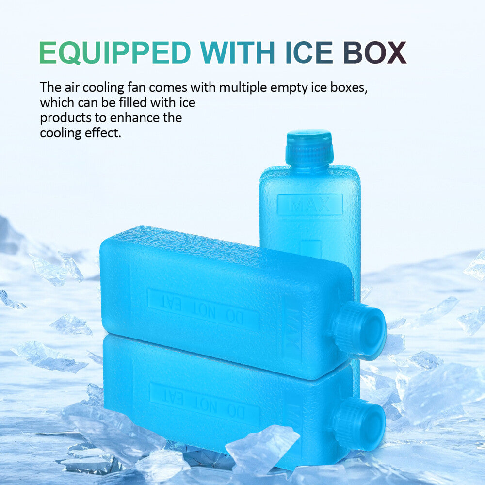 8L Portable Air Cooler Fan with Remote Control – Ice Cold Evaporative Cooling Unit with 3 Ice Packs, 3 Speeds, Timer & Large Water Tank – Eco-Friendly Conditioner for Home or Office (65W)