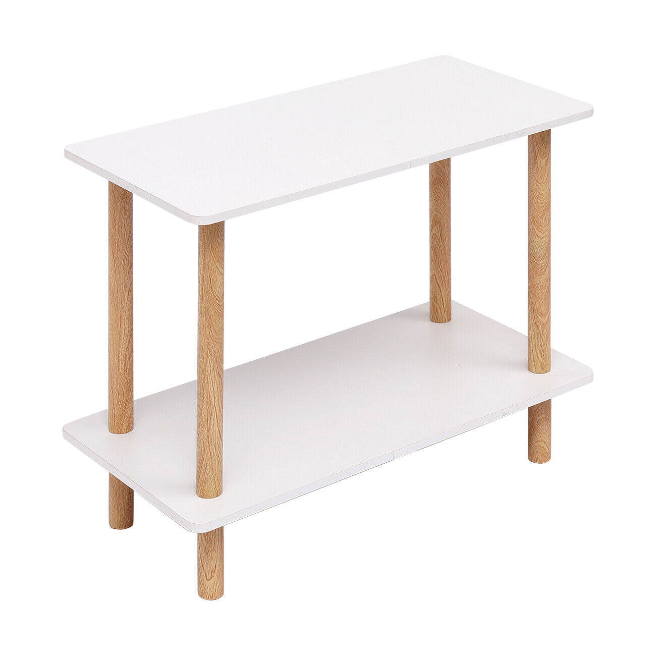 Modern White Simple Coffee Table - Sofa Side Table, End Table for Living Room