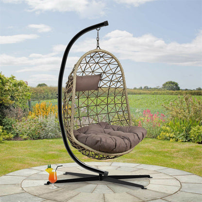 Cocoon Egg Hanging Swing Chair Stand Hammock Frame Garden Furniture in & Outdoor