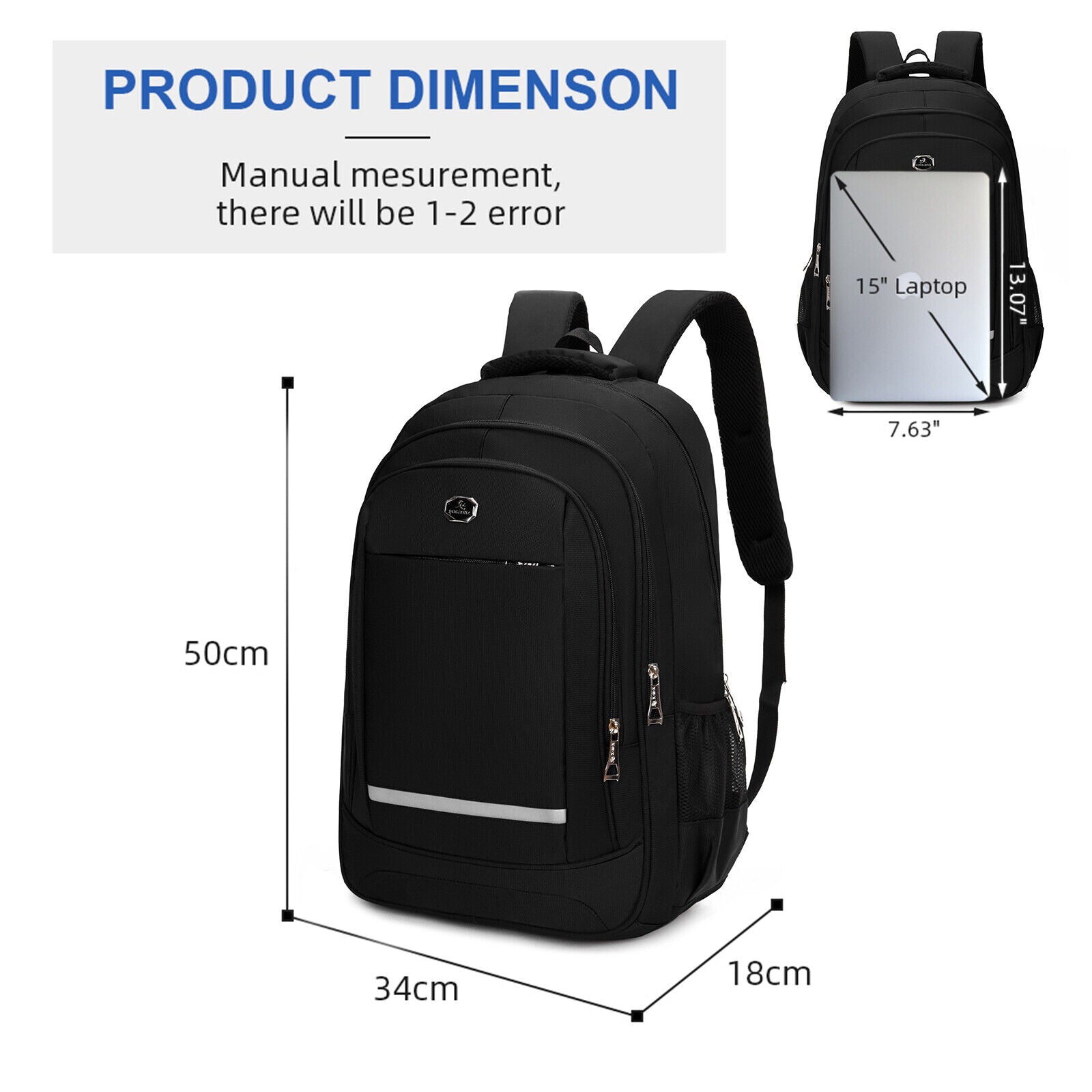 Laptop Backpack Waterproof School Shoulder Bag Anti-Theft Sports Travel Rucksack