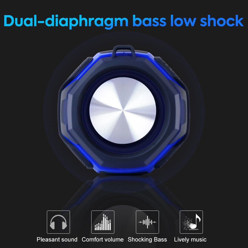 High Bass Ultra Loud Bluetooth Speakers Portable Wireless Speaker Outdoor Party