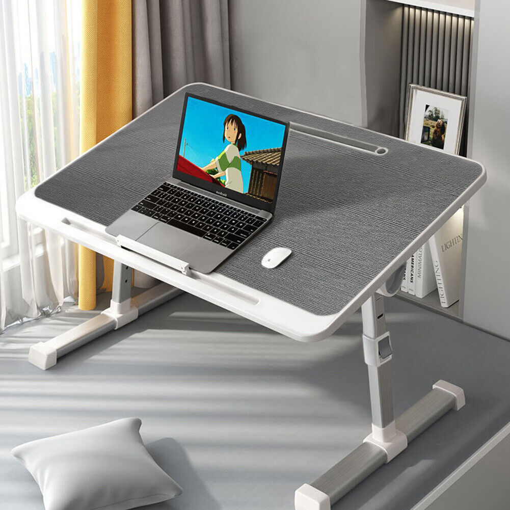 Adjustable Folding Laptop Table Desk with USB Socket – Portable Bed Tray for Sofa, Couch, and Workstation Use