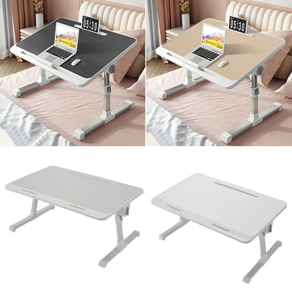 Adjustable Folding Laptop Table Desk with USB Socket – Portable Bed Tray for Sofa, Couch, and Workstation Use