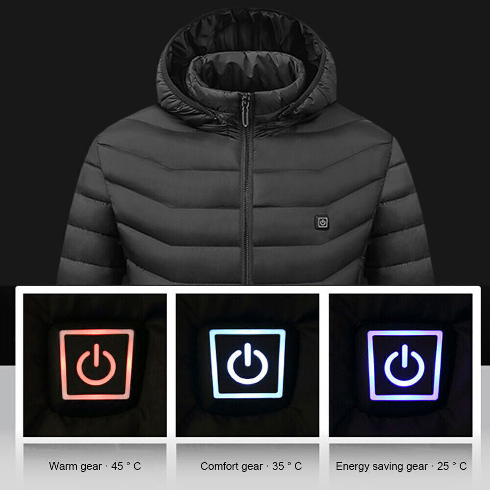 Heated Jacket for Men & Women USB Electric Winter Coat with Warming Pads & Body Warmer