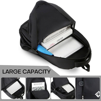 Unisex Backpack Large anti Theft USB Laptop Rucksack Waterproof School Bag