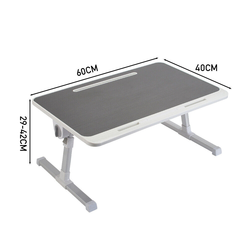 Adjustable Folding Laptop Table Desk with USB Socket – Portable Bed Tray for Sofa, Couch, and Workstation Use