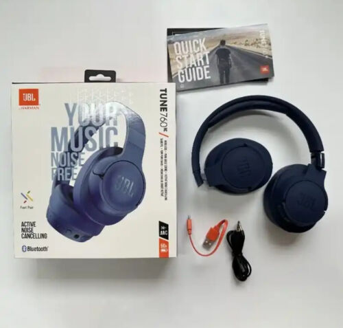 JBL Tune 760 NC Wireless Active Noise Cancelling Over-Ear Headphones 4 Colours