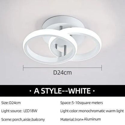 Contemporary Illumination: LED Surface-Mounted Aisle Ceiling Lights - Nordic Home Lighting for Bedroom, Living Room, Corridor, and Balcony