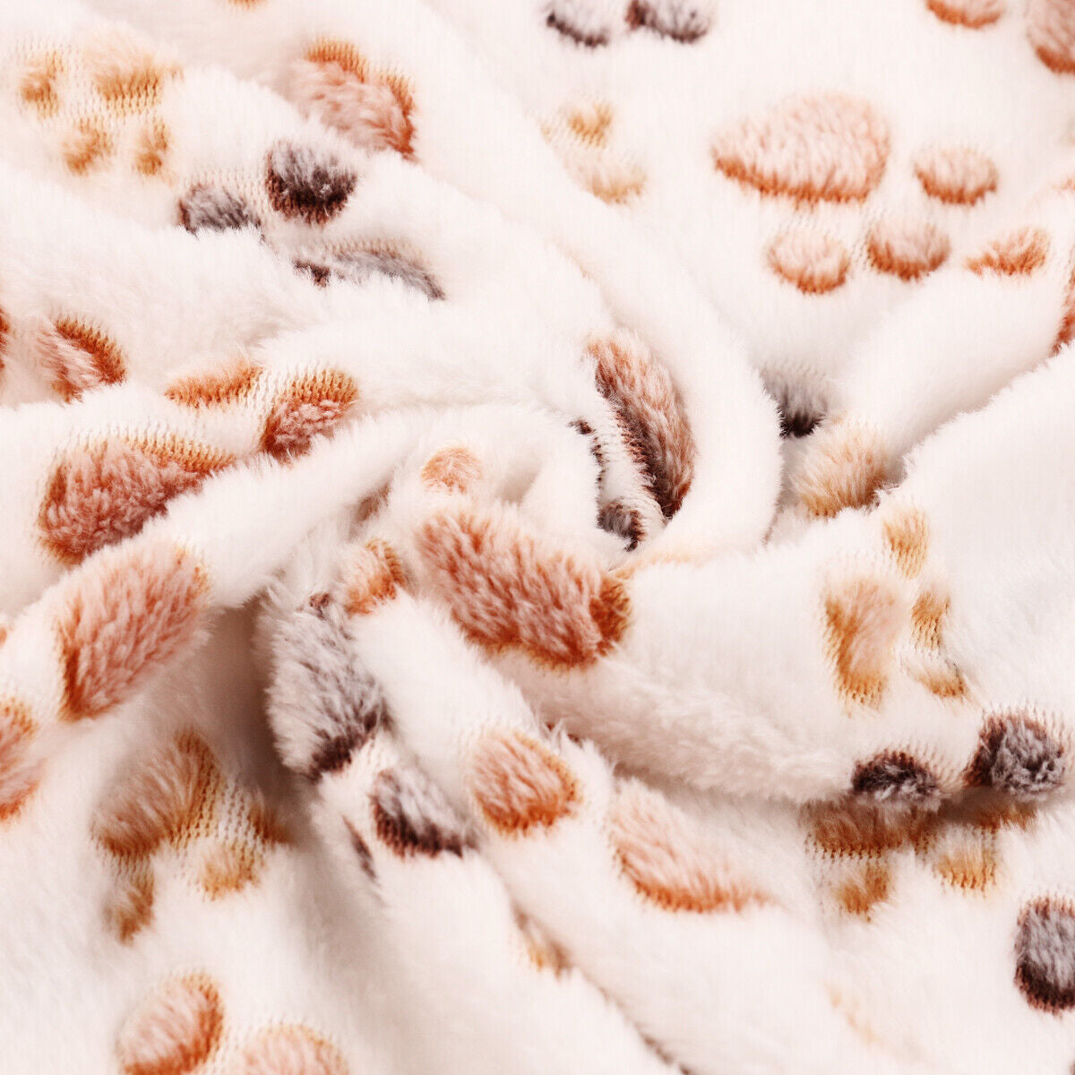 Pet Mat Paw Print Cat Dog Puppy Fleece Soft Warm Blanket Bed Cushion Mattress
