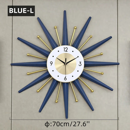 Light Luxury Elegance: Creative Large Wall Clock for Modern Living Spaces – Silent, Fashionable, and Simplistically Stylish Restaurant Wall Decor