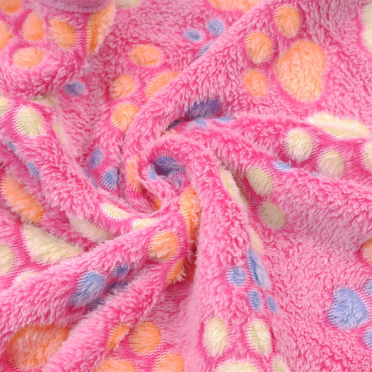 Pet Mat Paw Print Cat Dog Puppy Fleece Soft Warm Blanket Bed Cushion Mattress