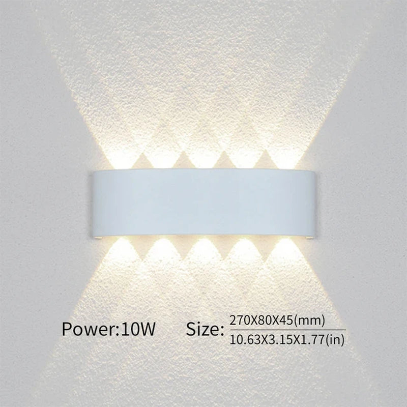 Exterior Elegance, Interior Charm: Waterproof LED Wall Lamp - Creative Minimalist Design for Bedroom and Outdoor Lighting (2W-10W)