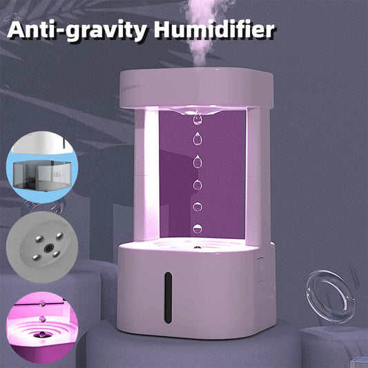 Revolutionary Anti-Gravity Water Droplet Humidifier: Elevate Your Space with Refreshing Mist! Ideal for Bedroom, Office, and Beyond – Ultra-Quiet, 580ML Tank for Ultimate Comfort.