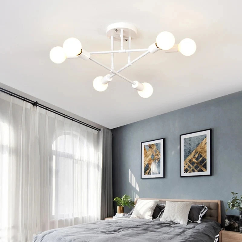 Sophisticated Simplicity: Nordic Minimalist LED Pendant Ceiling Lamp - Elegant Black and Gold Lighting Fixture for Bedrooms and Living Rooms
