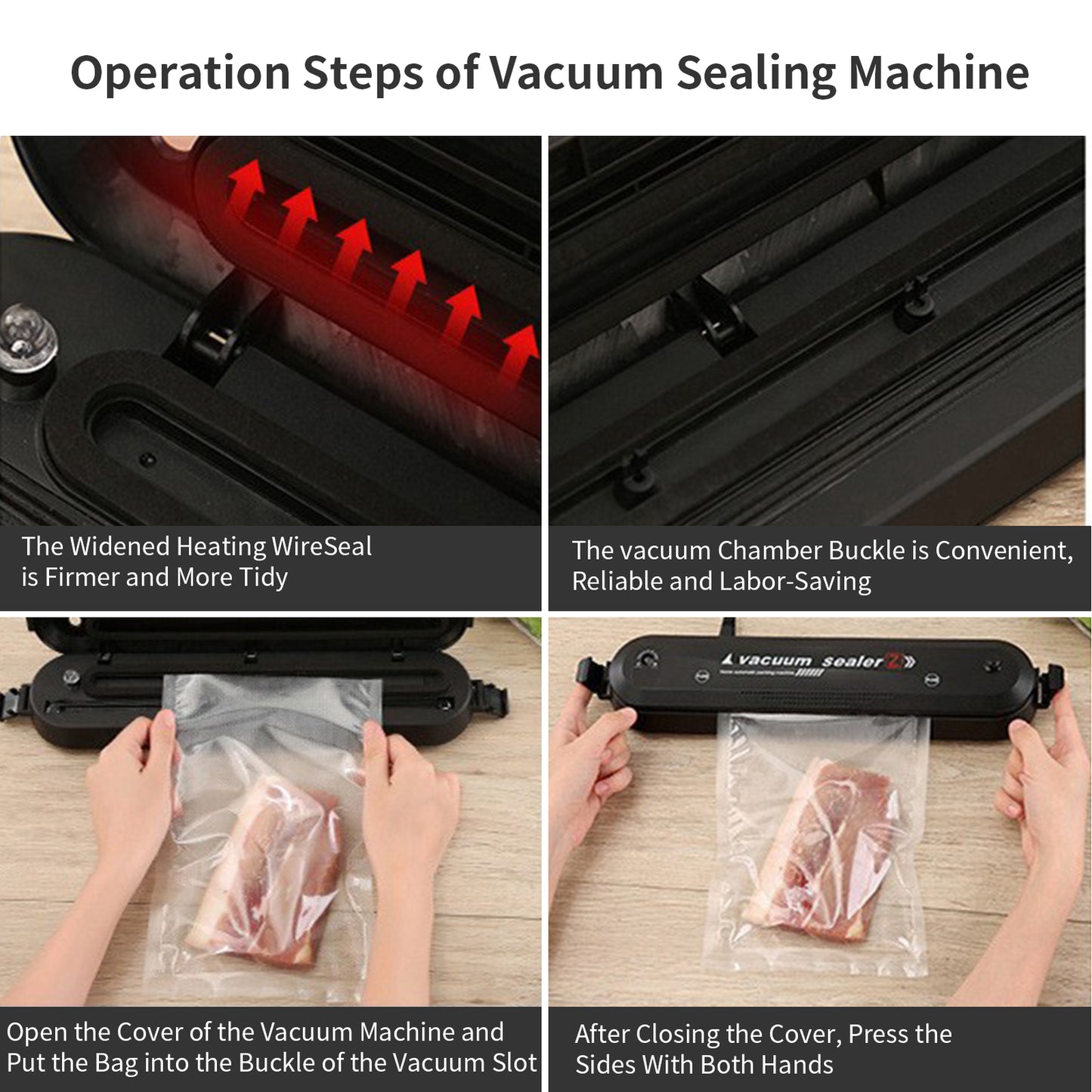 3 in 1 Vacuum Food Sealer Machine Automatic Manual Vacum Sealer Dry/Wet+ 10Bags