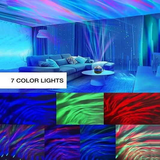 Dreamlike Nights Await: Immerse Yourself with 1Pc Starry Projector Light – 7 Color Patterns & Remote Control, Transforming Your Bedroom into a Celestial Atmosphere