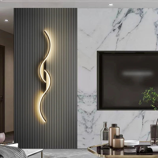 Sleek Simplicity: Long Strip LED Wall Sconce - Minimalist Bedroom and Living Room Indoor Lighting Fixture