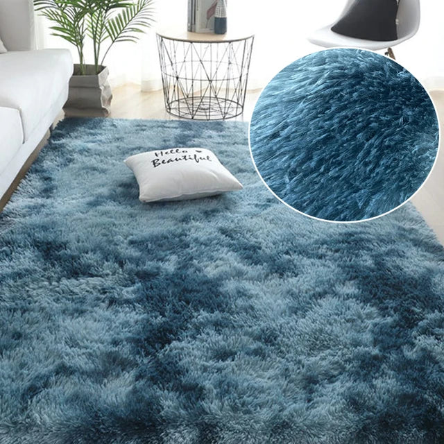 Cozy Comfort: Gray Carpet for Living Room - Plush Rug, Fluffy Mats, Anti-Slip, Soft Velvet Carpets for Bedroom and Kids Room