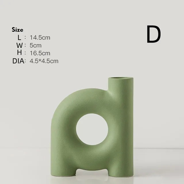 Sculpted Elegance: INS Ceramic Art Vase - Modern Simplicity for Stylish Living Spaces