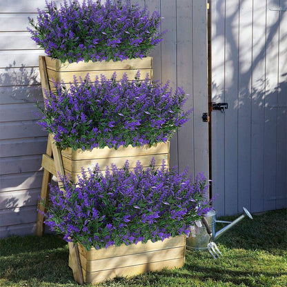 Artificial Flowers Plastic Fake Plants UV Resistant Home In/Outdoor Garden Decor