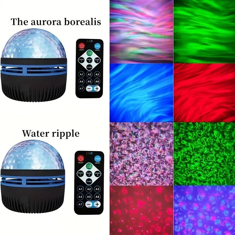 Dreamlike Nights Await: Immerse Yourself with 1Pc Starry Projector Light – 7 Color Patterns & Remote Control, Transforming Your Bedroom into a Celestial Atmosphere