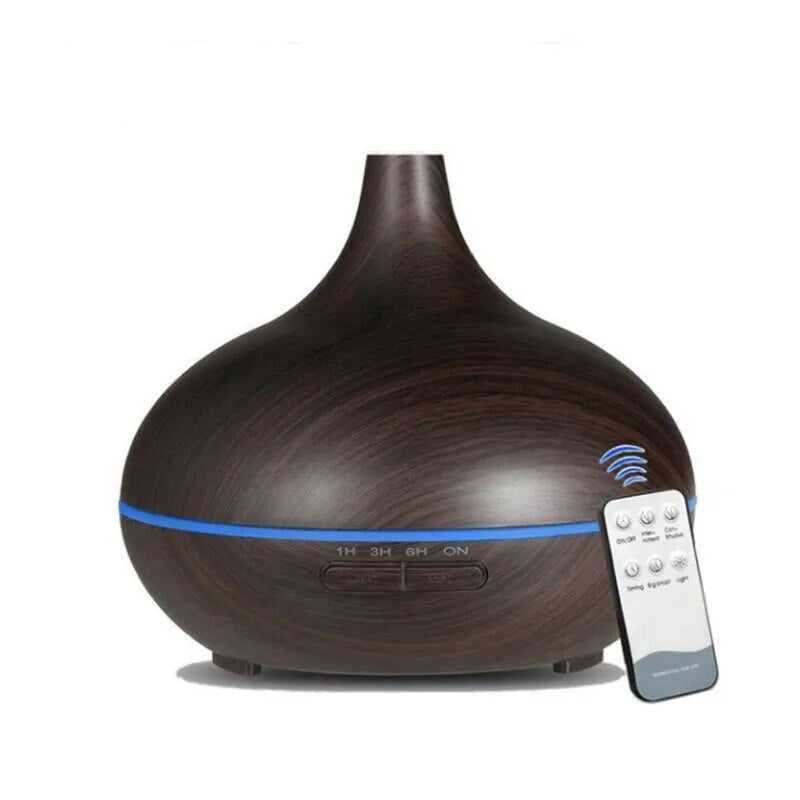 Immerse Your Space: 500 ML Intelligent Colorful Light Wood Grain Aromatherapy Machine – Elevate Your Home with Mist-Aromatherapy, Humidification, and Air Purification in the Bedroom