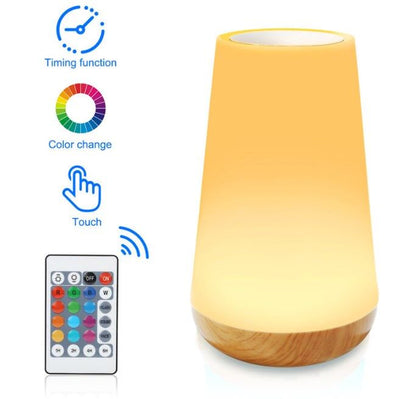 Illuminate Your Space with Style: Portable Touch Lamp, Fashionable Table Bedside Lamps Featuring USB Charging, 5-Level Night Light, and 13 Vibrant Colors