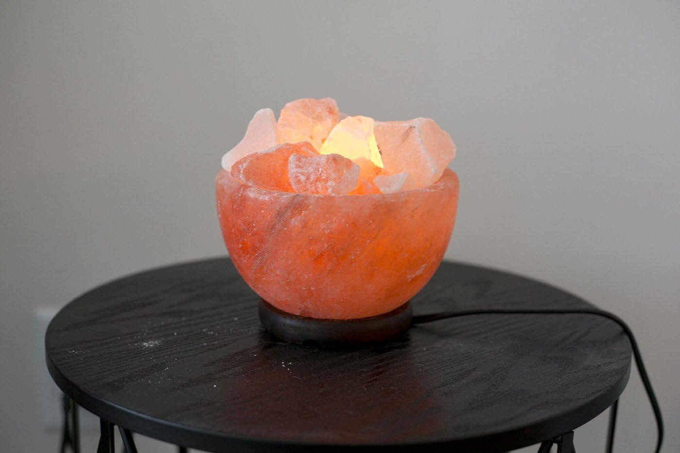 Enhance Your Space with the Warm Glow of Ambient Authentic Natural Himalayan Salt Lamp Bowl – Hand Crafted from Genuine Crystal Salt Rock with UL Listed Dimmer Switch